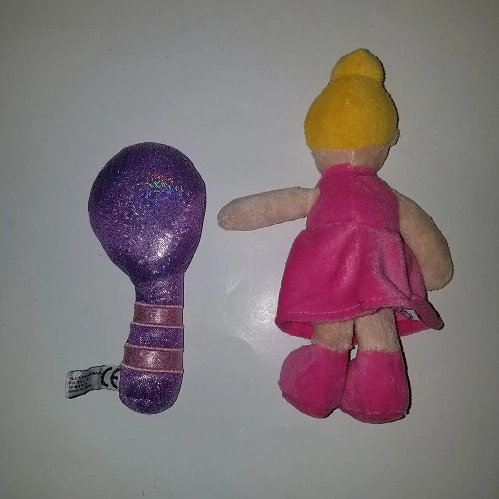 4 Prextex Plush Lot Pink Blond Girl Princess White Horse Mirror Star Wand
